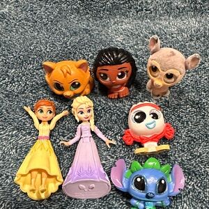 Charming Doll Figurine Set with Purple and Yellow Accents